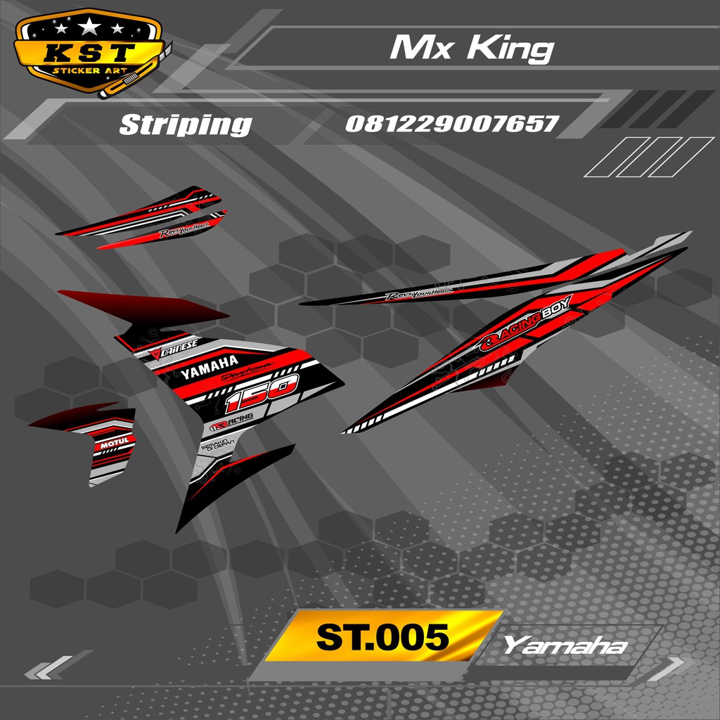 Striping Mx King - Yamaha Mx King Striping Sticker. St 005 | Shopee ...