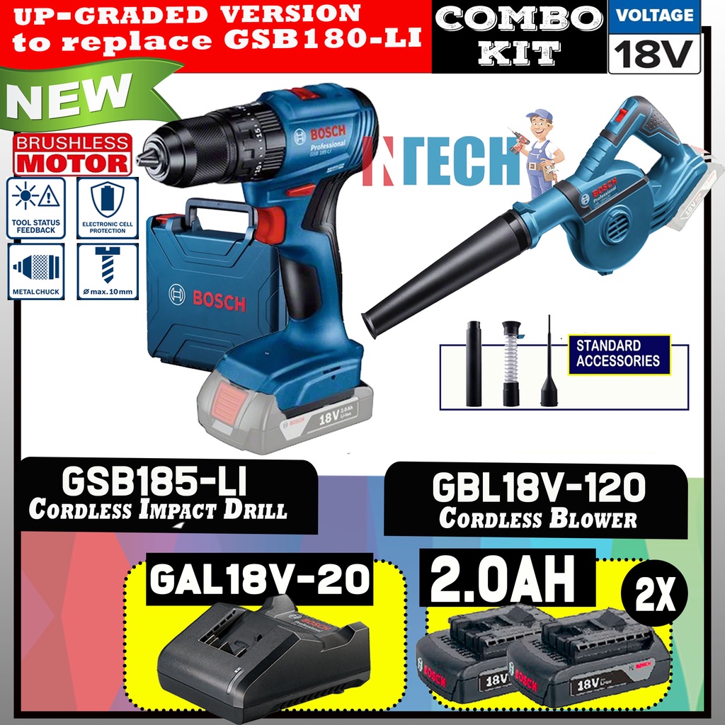 COMBO Bosch GBL18V-120 18V Cordless Blower Professional ,**SOLO or BATTERY  & CHARGER SET GBL 18V-120