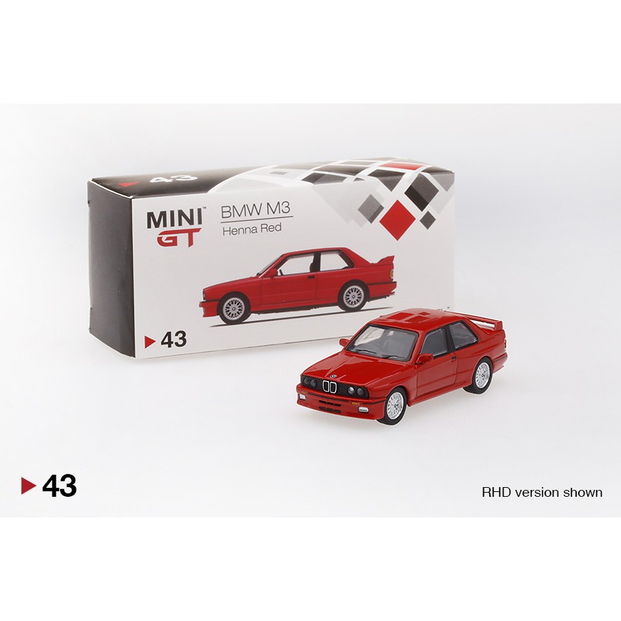 ミニカー MINI GT  M3 Henna Red 43 1/64 Mini GT #43 BMW M3 E30 (Red) | Shopee Malaysia