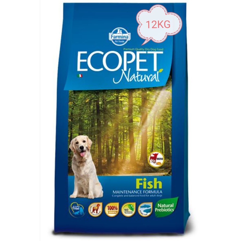 Ecopet Fish Mini Natural Dry Dog Food Farmina 12KG (Expired Nov2023
