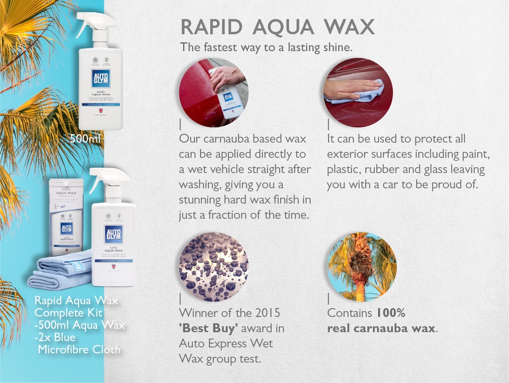 AUTOGLYM Rapid Aqua Wax The Fastest Way To A Lasting Shine 500ml Shopee Malaysia