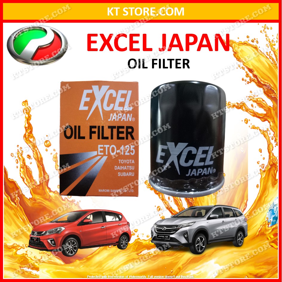 OIL FILTER FOR PERODUA Bezza, Axia, Aruz, New Myvi (EXCEL JAPAN OIL