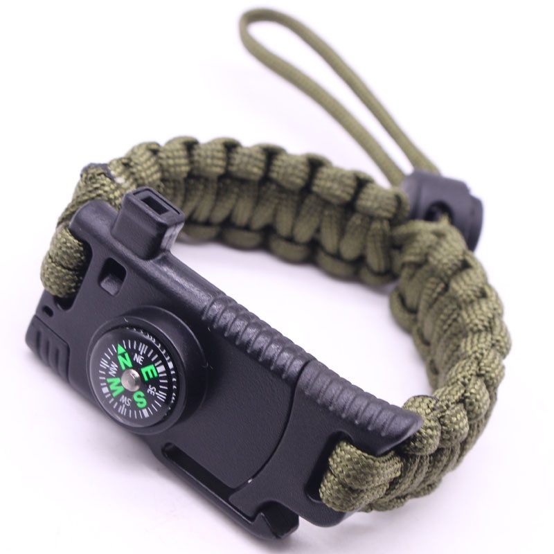 5in1 Outdoor Survival Bracelet Men Women Braided Multi-function Camping ...