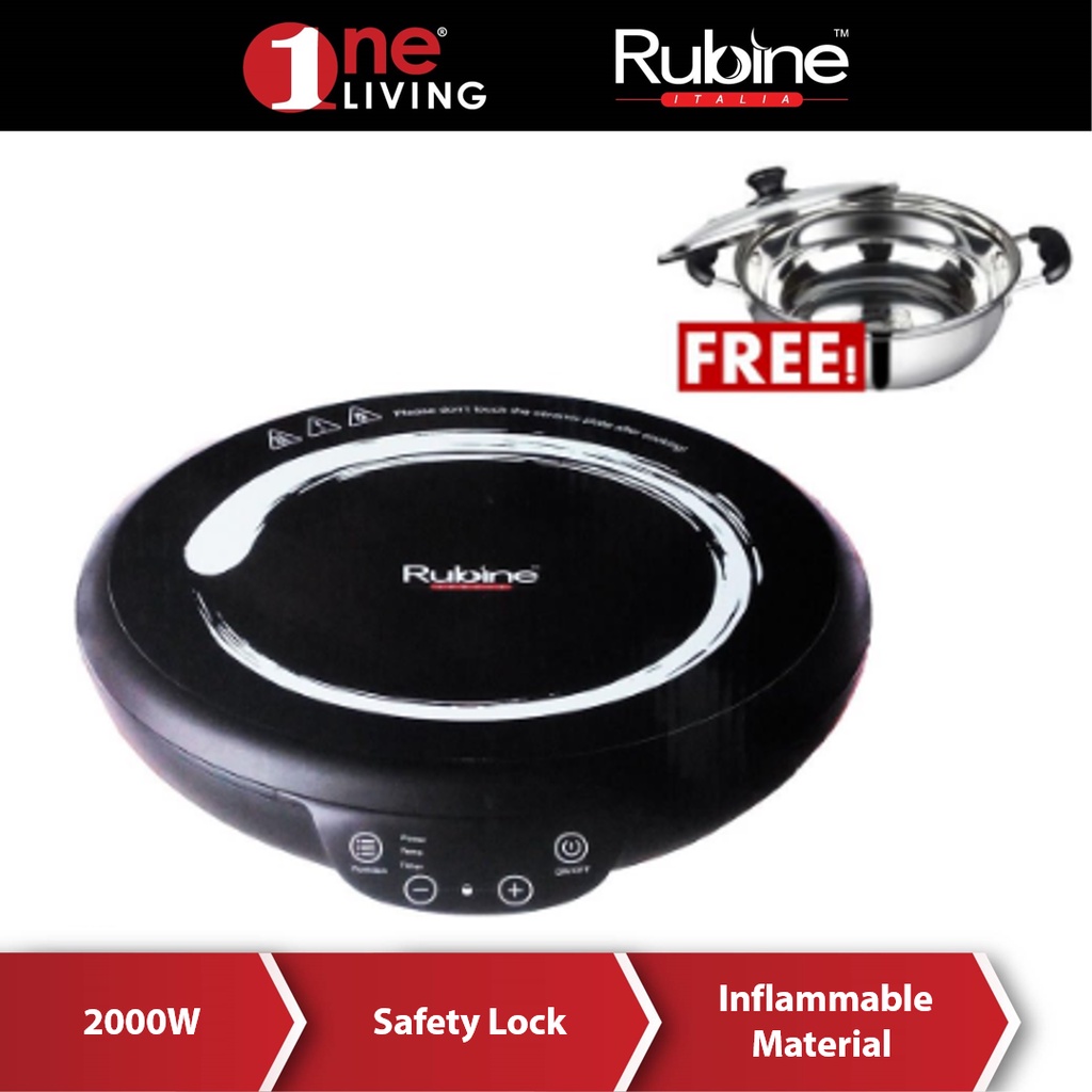 Rubine Electric Induction Cooker RIHENSOBL Shopee Malaysia