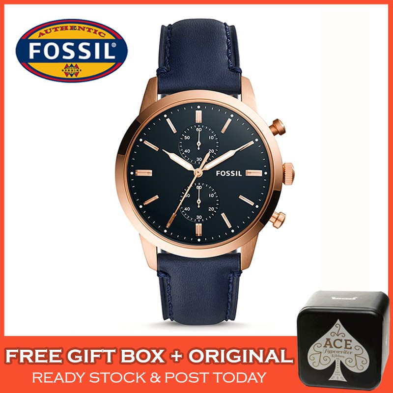 Fossil townsman 2024 chronograph blue