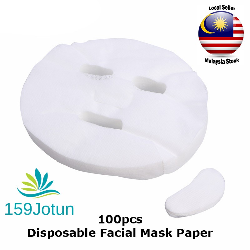 100Pcs Disposable DIY Face Care Cosmetic Facial Mask Paper Sheet ...