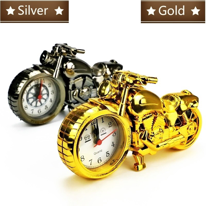 7.8" 20cm Xmas Harley Dividson Style Motor Bike Alarm QUARTZ Clock