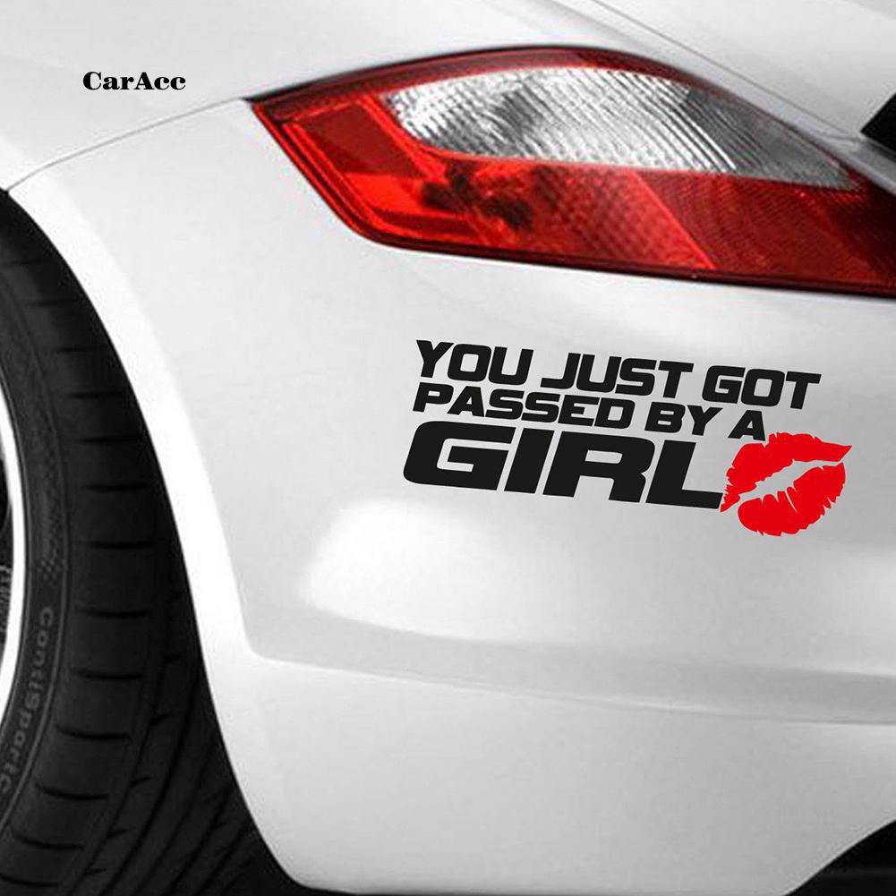 You Just Got Passed by A Girl Version 2 Decal Sticker 