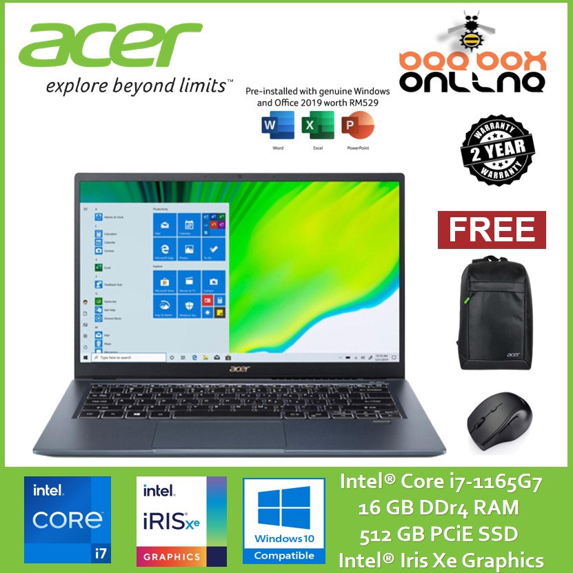 Acer Swift 3x SF314-510G-761J/ 502Q Laptop (i7-1165G7/ 16GB / 512GB SSD ...