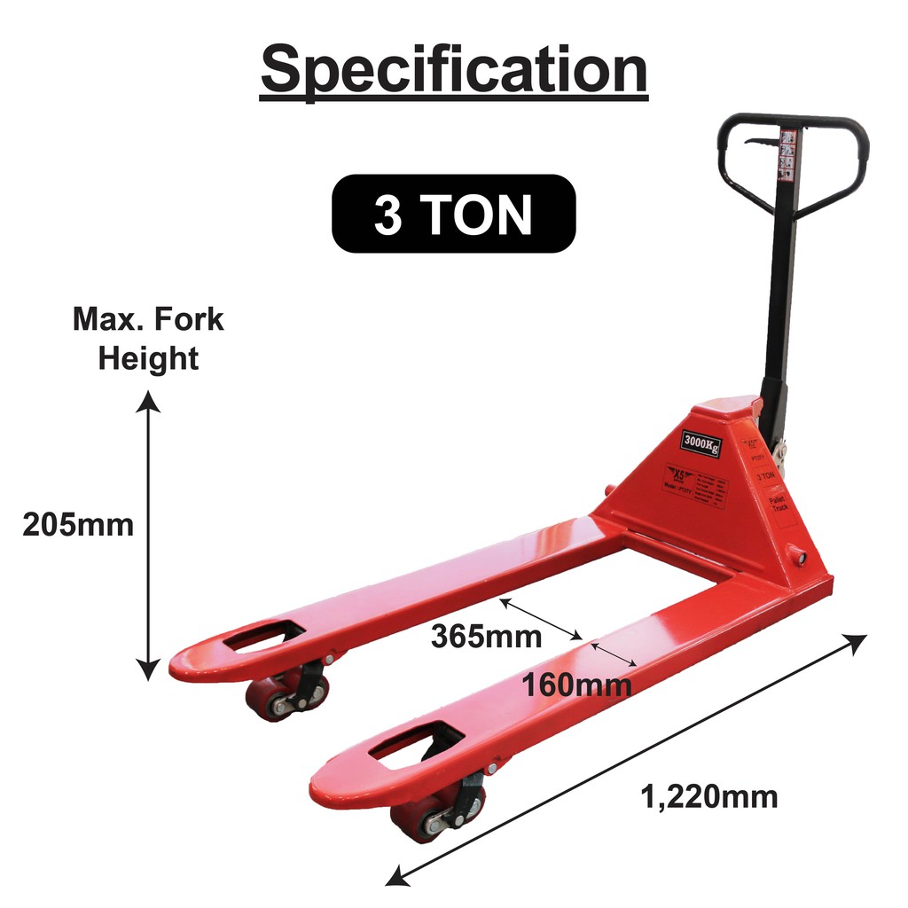 [X5] 3 Ton Heavy Duty Hand Pallet Truck Manual Pallet Jack Hand Trak