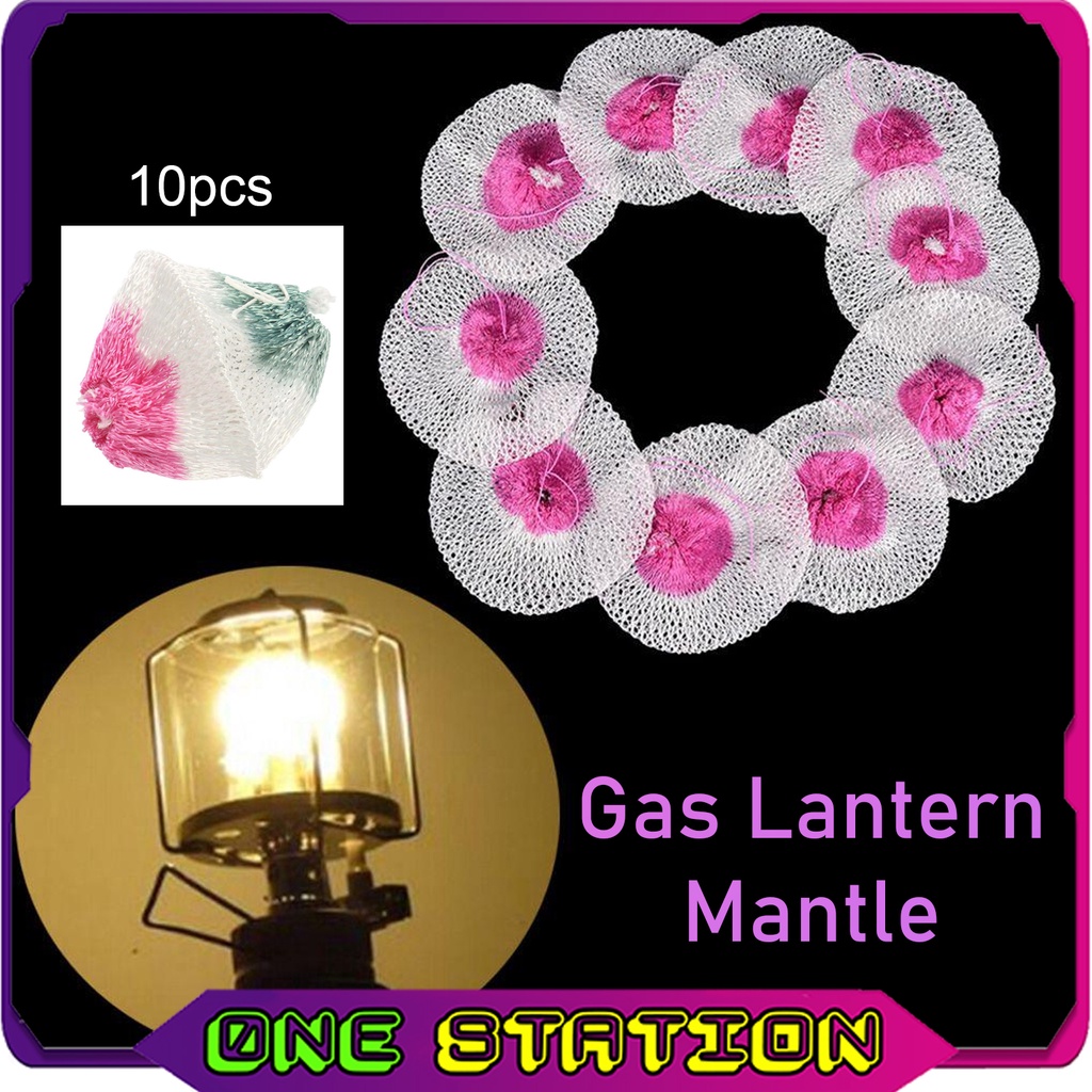 10pcs Outdoor Mesh Camping Lantern Mantles Kerosene Lamp Gas Lantern