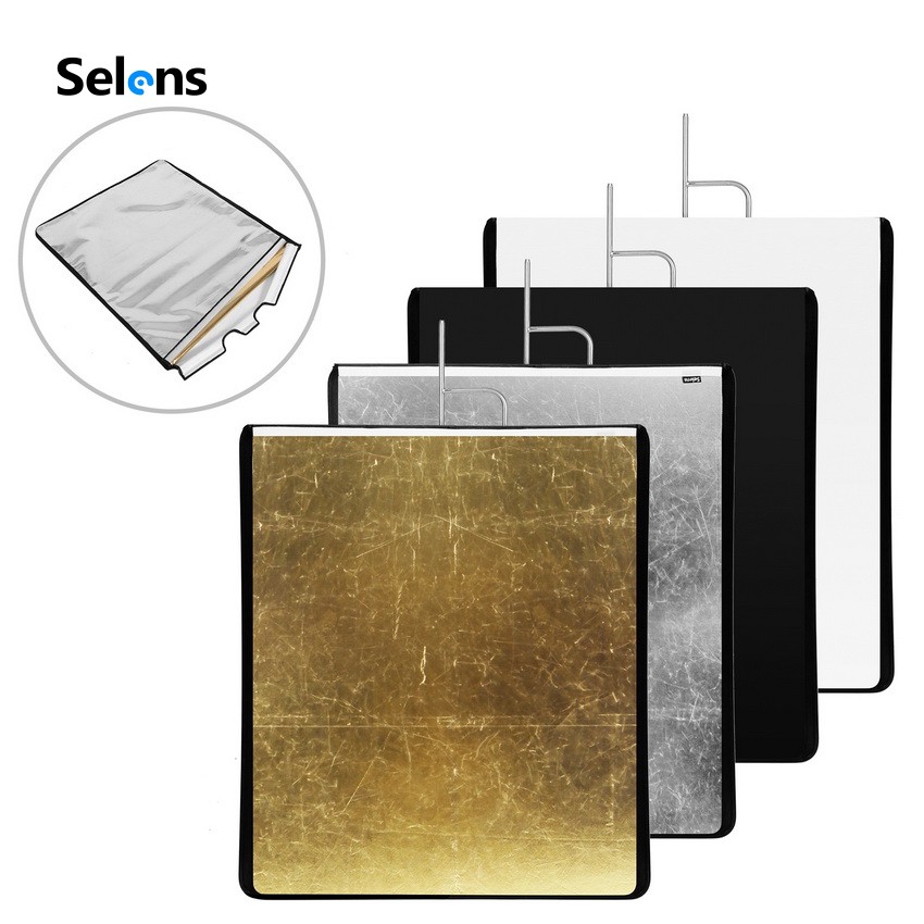Selens Stainless Flag Panel with 4 in 1Light Reflector Diffuser Cloth ...