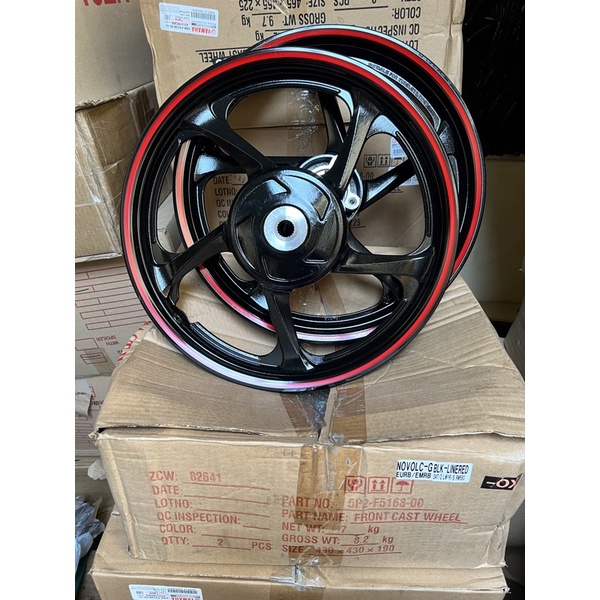 NOUVO LC NOUVOLC AT135LC SPORTRIM RIM CAST WHEEL SET BLUE BLACK LINE ...