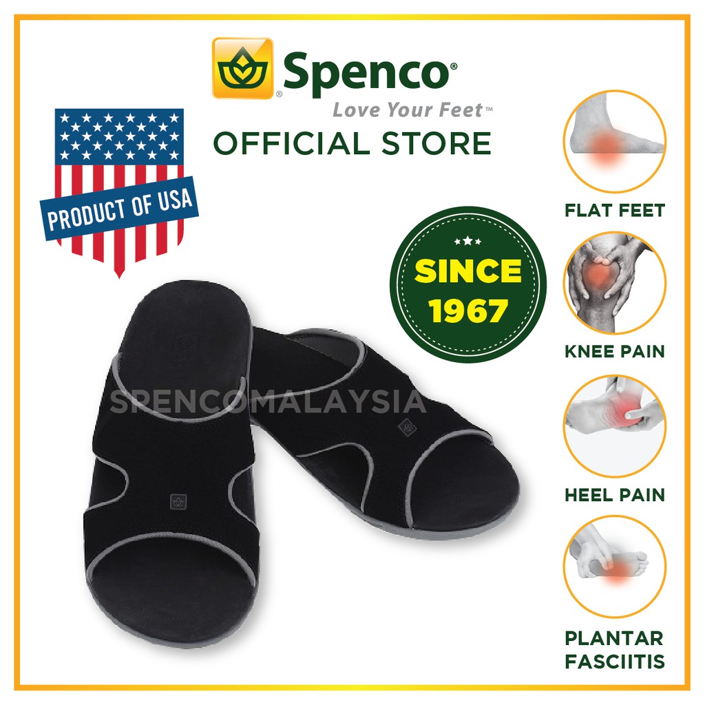 100 Original Spenco Men Kholo Carbon Arch Support Knee Heel Flat Feet Pain Plantar Fasciitis Orthotic Slipper Sandal Shopee Malaysia