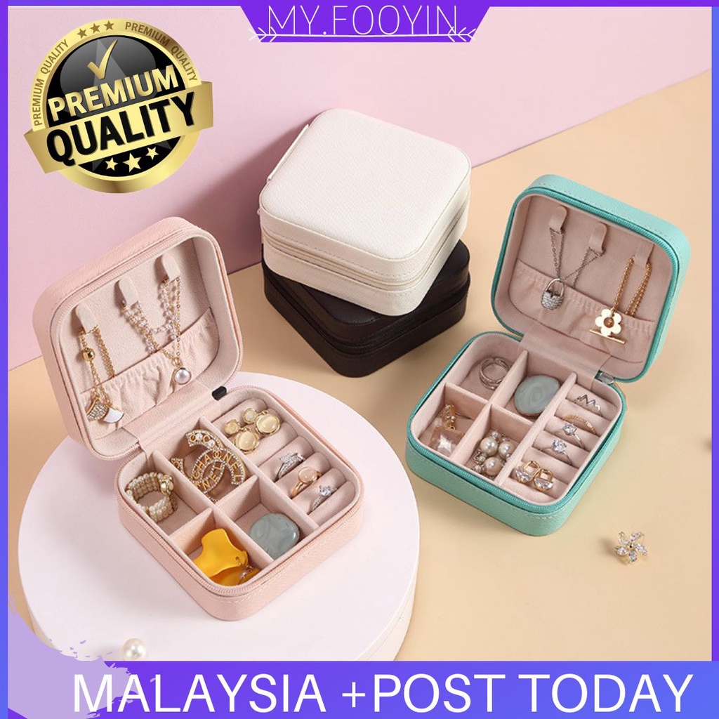 READY STOCK Jewelry Organizer Portable Display Travel Jewellery Box ...