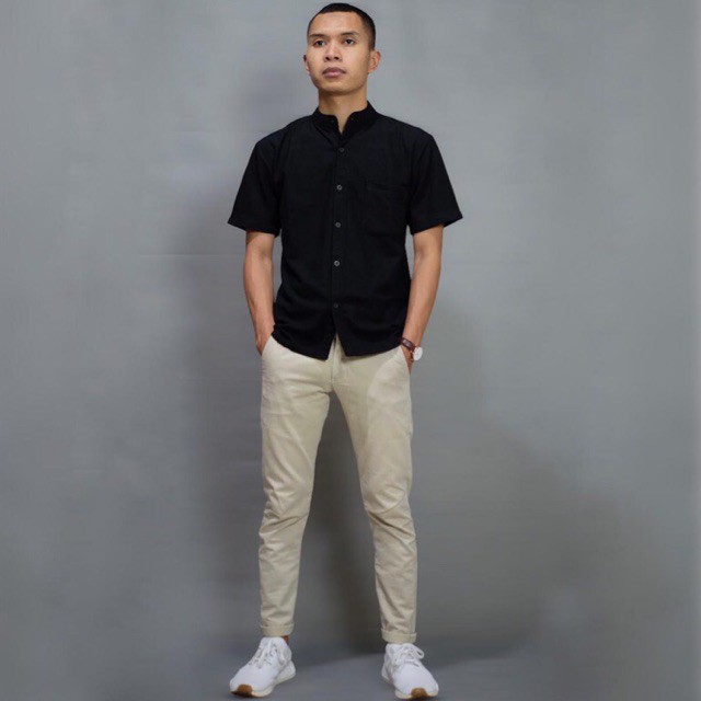 Mandarin Shirt Black main image 1