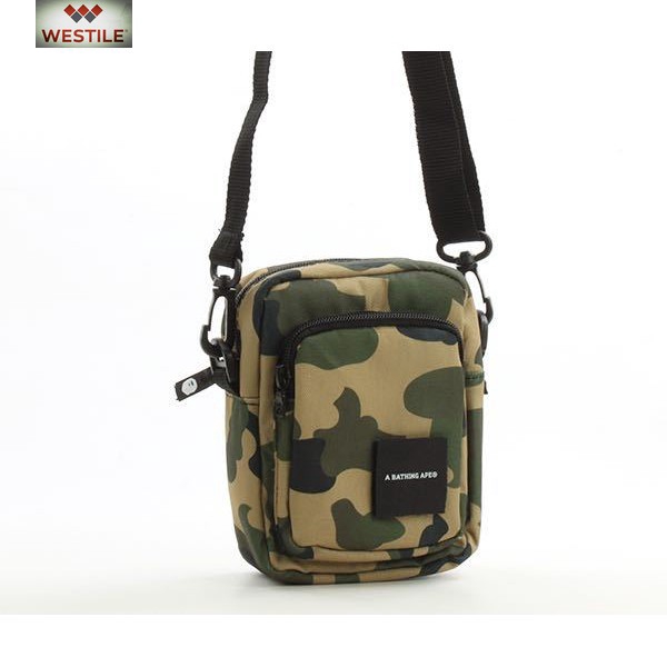 BAPE A Bathing Ape Camo Messenger Bag Crossbody Sling Bag Travel