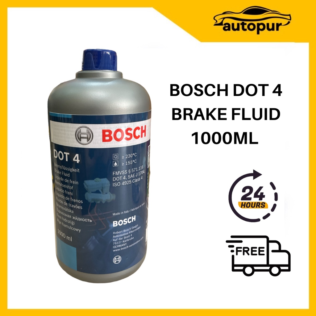 BOSCH DOT 4 BRAKE FLUID 1000ML ( ITALY) 100% ORIGINAL | Shopee Malaysia