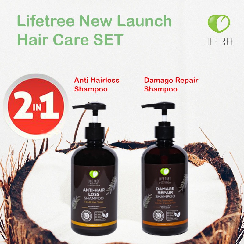 Lifetree 2 in 1 VALUE SET ( Damage Repair Shampoo + Anti Hair Loss ...