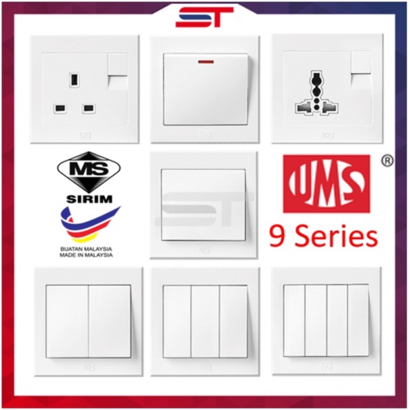 UMS 9 SERIES SWITCHES SOCKET OUTLET / SWITCH SOCKET SIRIM APPROVED ...