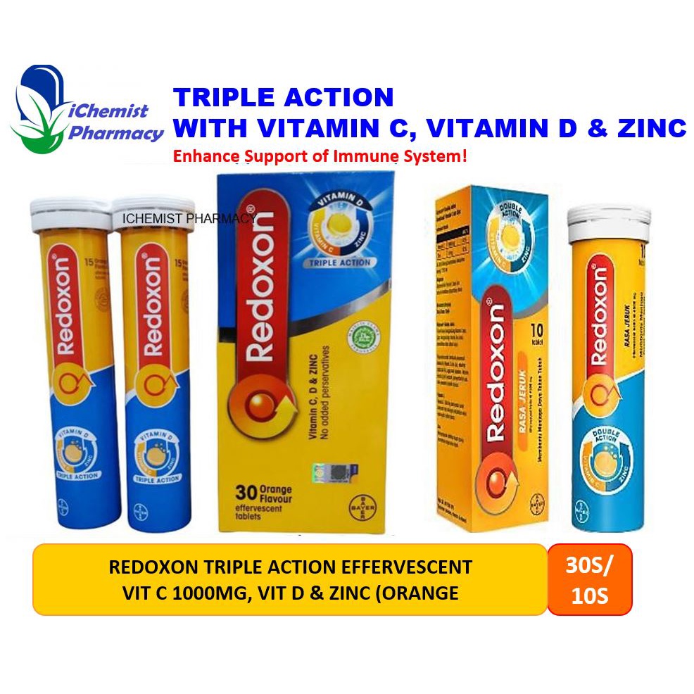 [EXPIRED SALE] REDOXON Triple Action Vitamin C, D and Zinc Effervescent