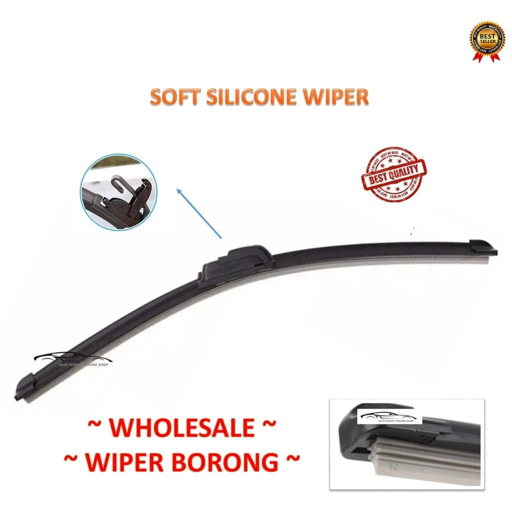 Car Windscreen Wipers Soft Silicone Wiper Kereta Perodua Myvi Proton