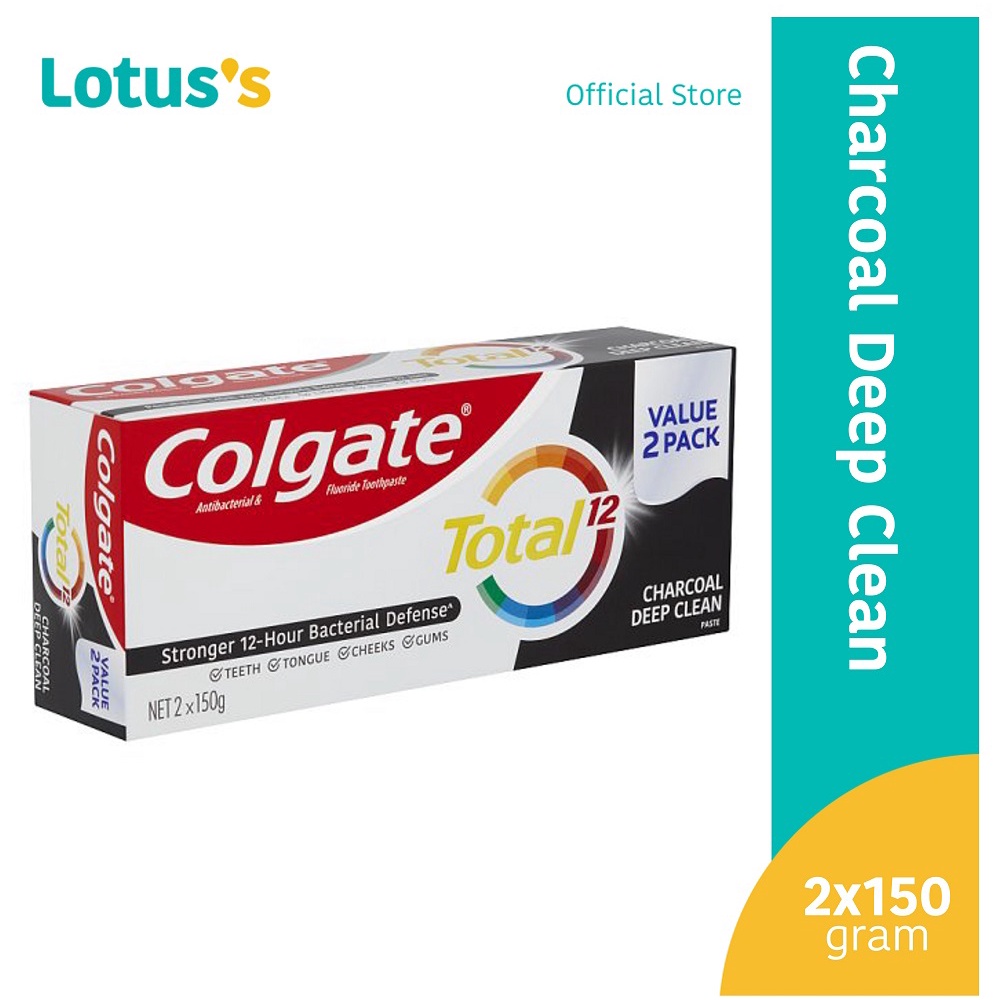 Colgate Total Charcoal Deep Clean Anticavity Toothpaste 2 X 150G ...