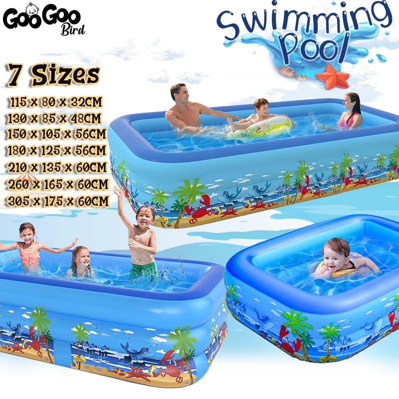 GooGoo Bird 7 Sizes Inflatable Swimming Pool Random Cartoon Design Kids ...