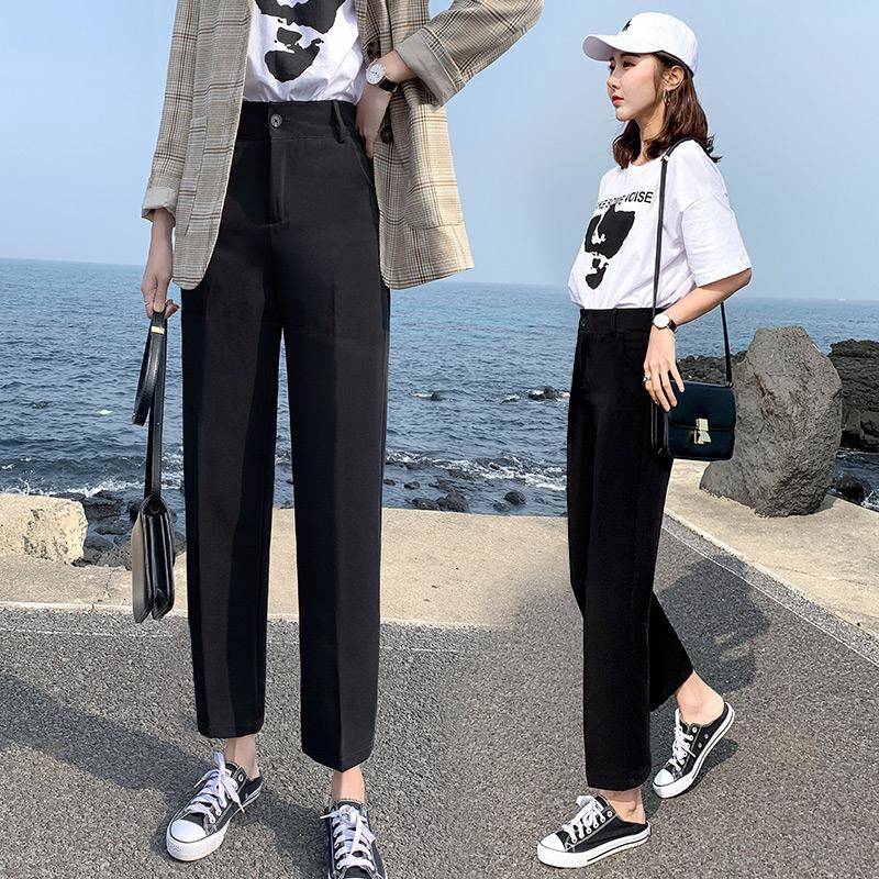 Office Wear Woman Stylish Long Straight Dress Pants | Shopee Malaysia