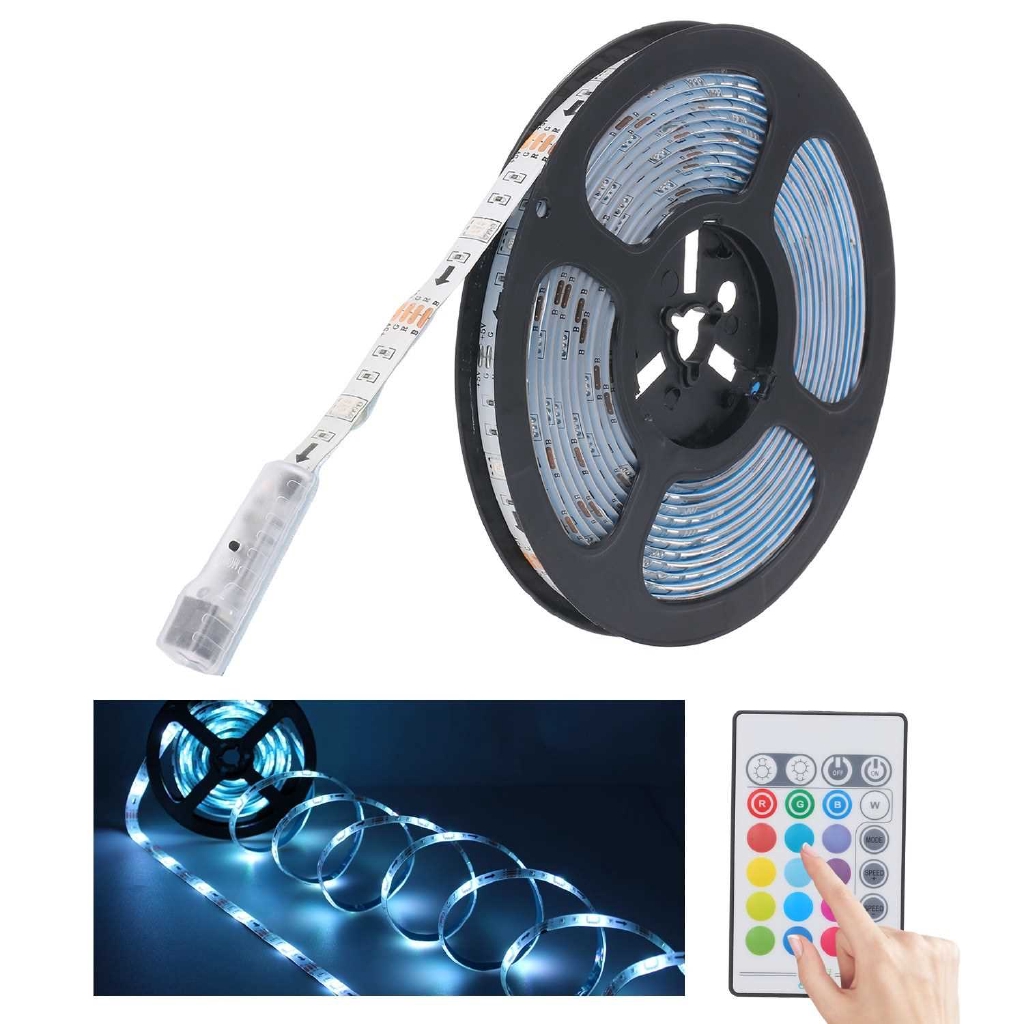 5M/16.4ft RGB Light Strip LED Strip Lights Waterproof Tape Lights with ...
