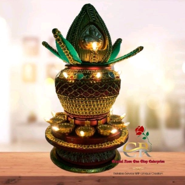 Revolving Kalash & Diya LED Light For Your Home Decor | Shopee Malaysia