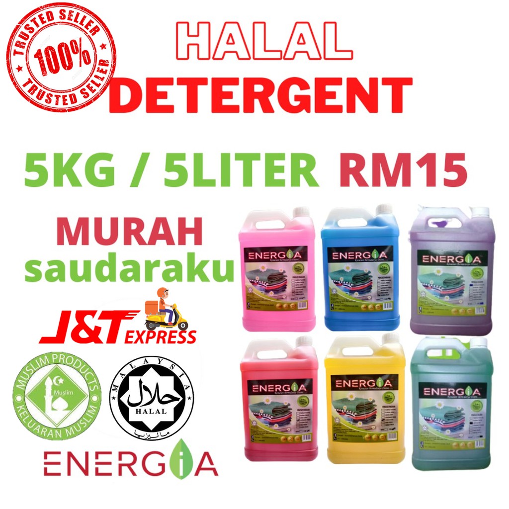 🔥READY STOCK🔥5KG LIQUID DETERGENT SABUN PENCUCI BAJU ENERGIA TERBAIK