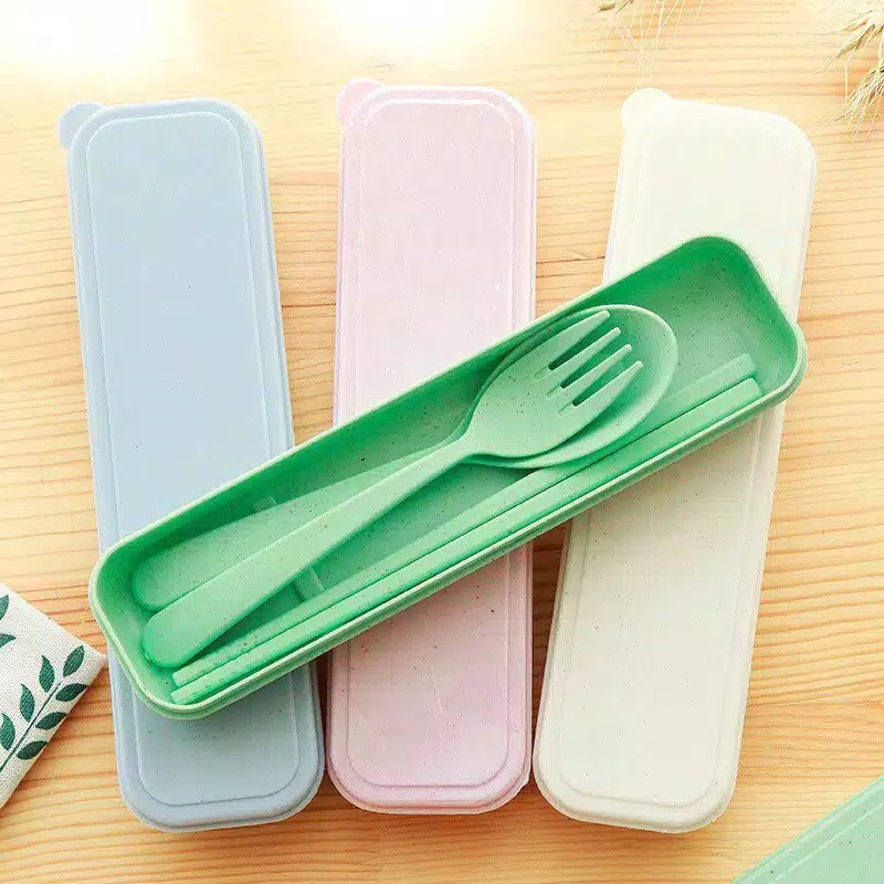 Korean Cutlery Set 3 In1 Korean Cutlery Shopee Malaysia