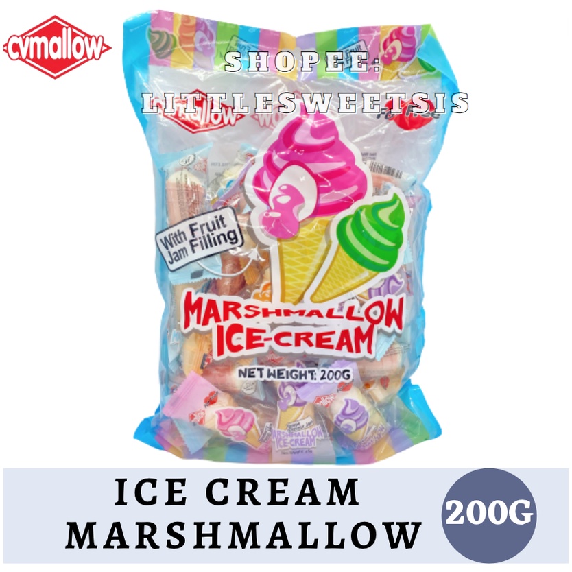 [200G] CVMALLOW MARSHMALLOW ICE CREAM WITH FRUIT JAM FILLING (HALAL