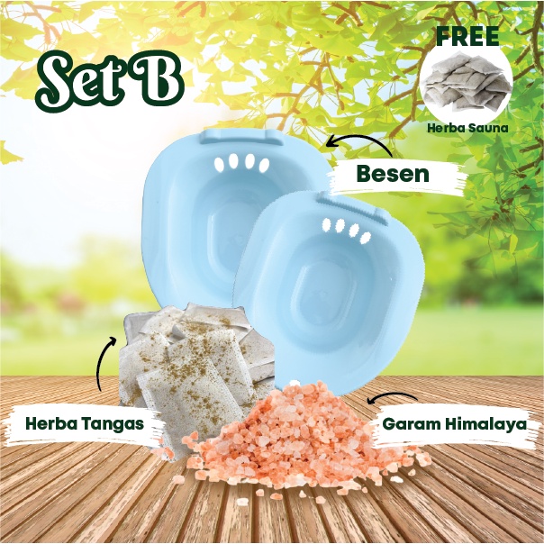 Set Sitz Bath Besen tangas set berpantang ibu bersalin manjakani buasir hemorrhoids keputihan