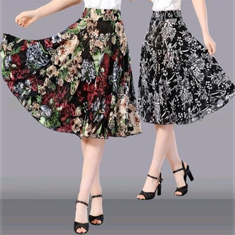 Ruidiandian Summer Skirts for Middle-Aged and Elderly Floral MiniSkirts ...