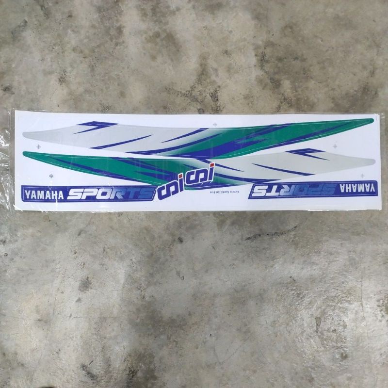 Stiker sticker body stripe cover set (3) yamaha sport y100 TBM | Shopee ...