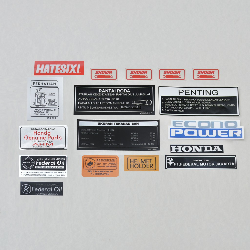 Sticker Decal Sticker Complementary Details for Honda Astrea Grand ...