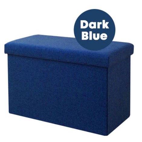 2 in 1 Storage Stool Box Sofa Fabric Footrest Foot Seat Foldable Bench ...