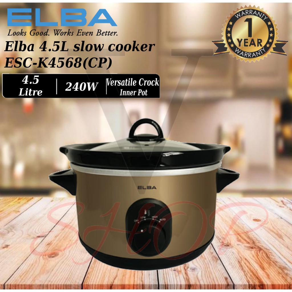ELBA 4.5L SLOW COOKER ESCK4568(CP) Shopee Malaysia