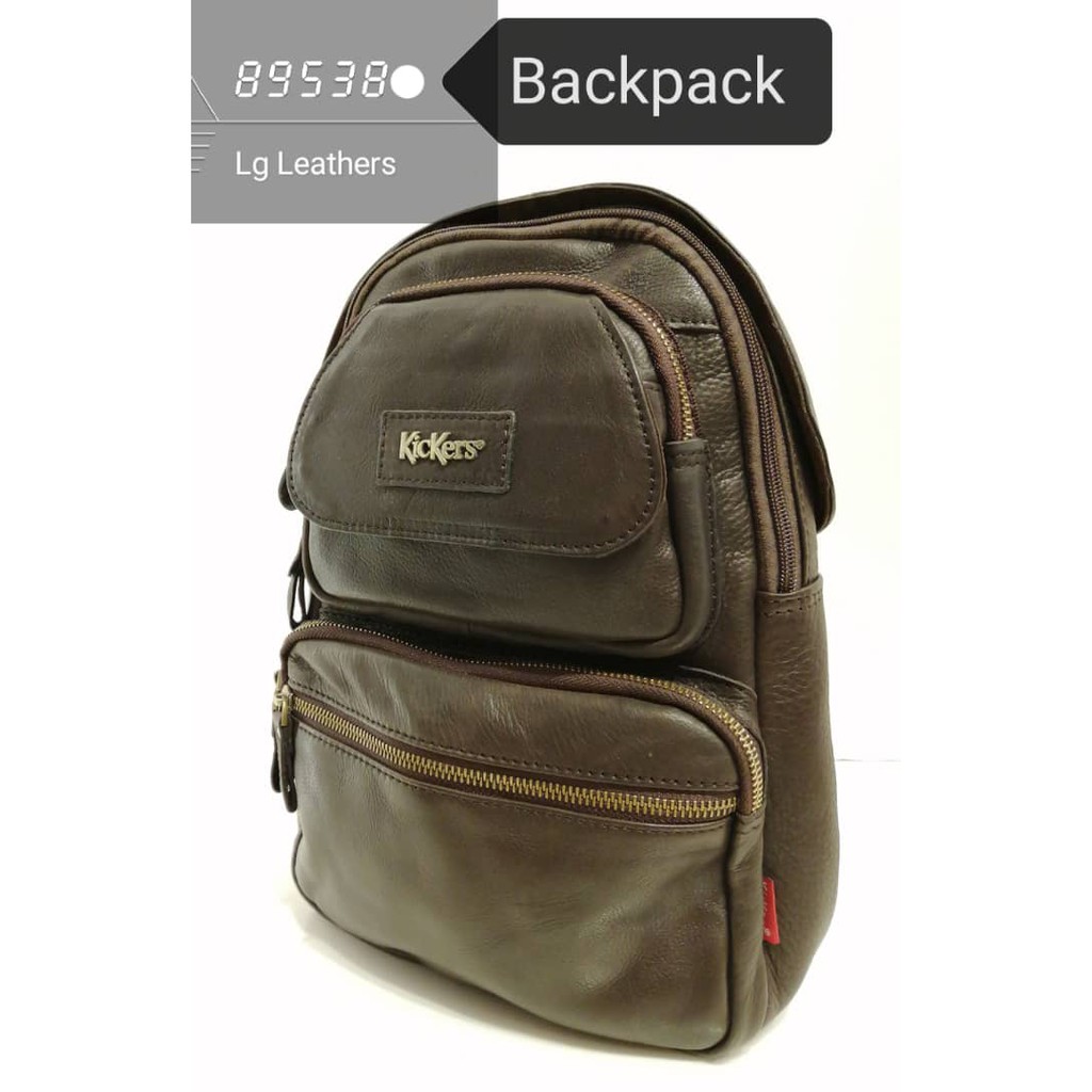 Kickers hotsell leather backpack