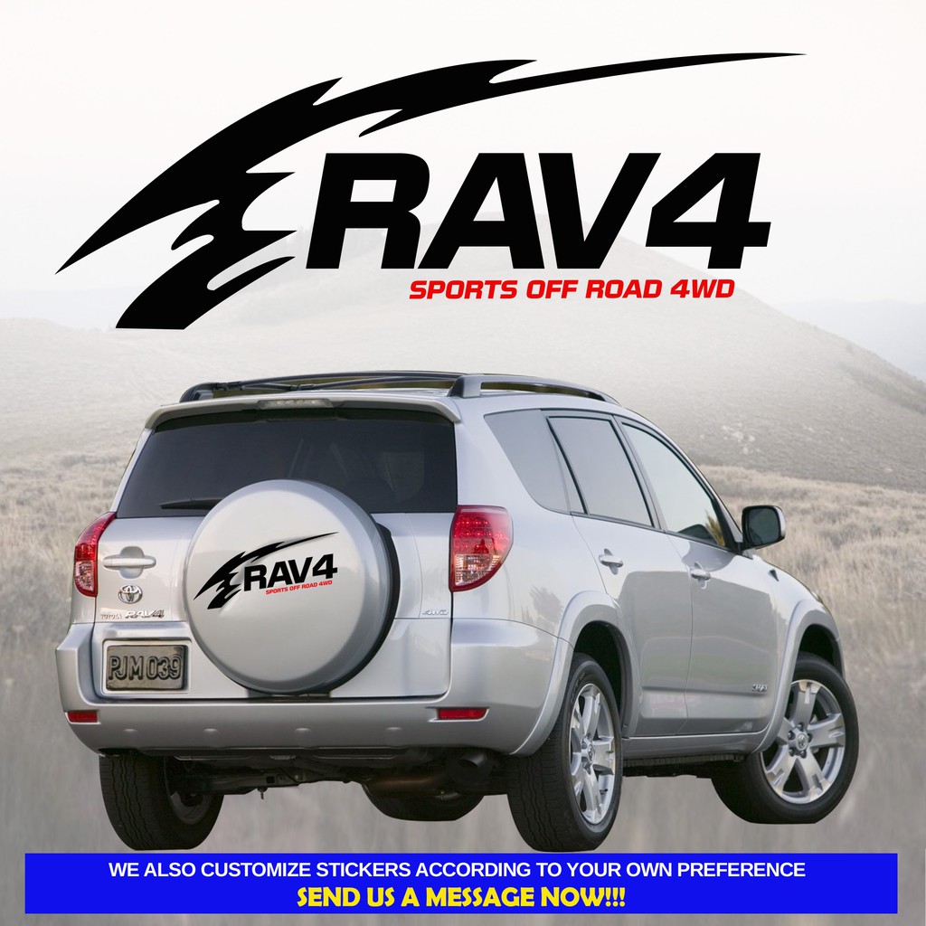 Toyota RAV4 1pc High Quality Vinyl Sticker for Spare Tire Cover