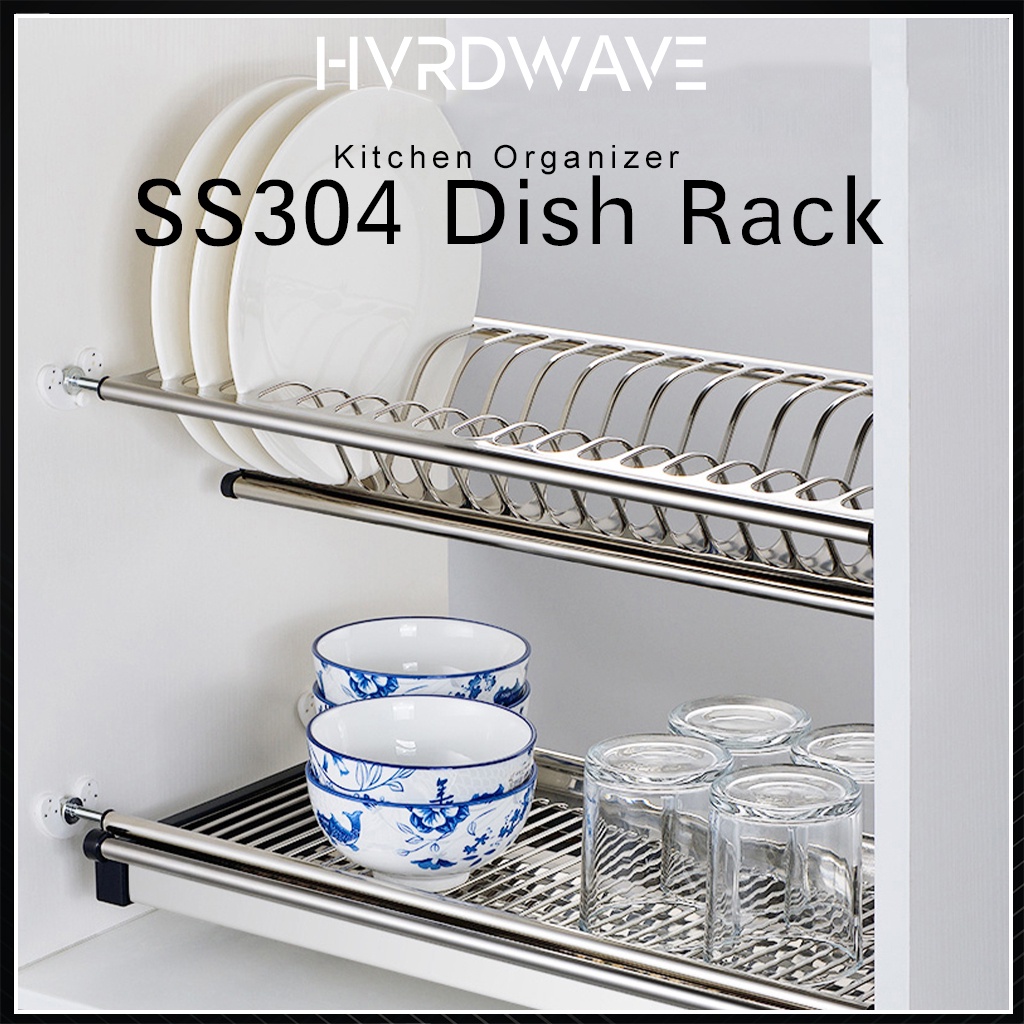 HVRDWAVE | PURE SS304 Kitchen Built In Dish Rack Cabinet Drawer Tray ...