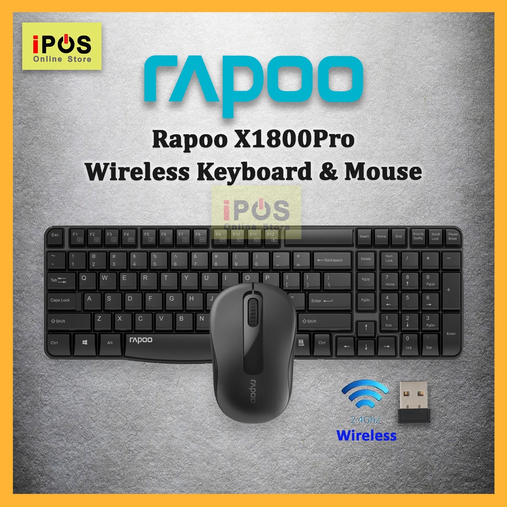 Rapoo X1800Pro Wireless Keyboard and Mouse Combo Set Shopee Malaysia