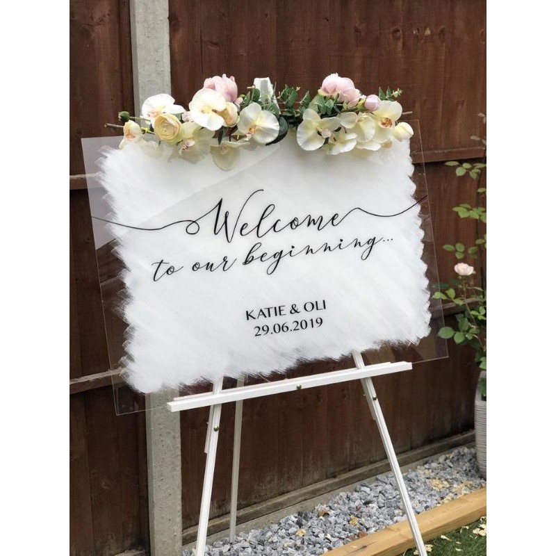 Welcome Acrylic Wedding Sign / Proposal Decoration | Shopee Malaysia
