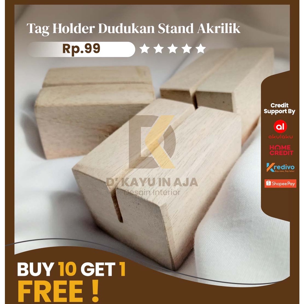 KAYU Acrylic Stand/Photo Stand/Wooden Price Tag Holder/Photo Stand/Acrylic Stand Shopee Malaysia