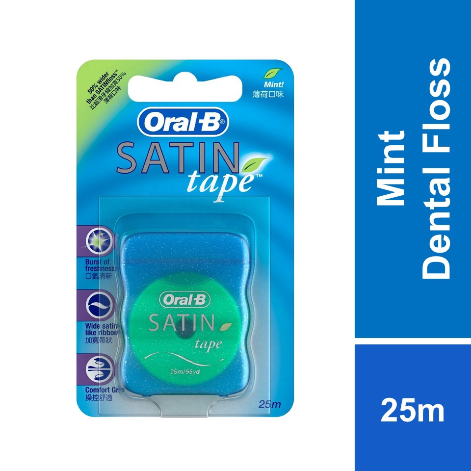 OralB Satin Tape Mint Dental 25m Shopee Malaysia