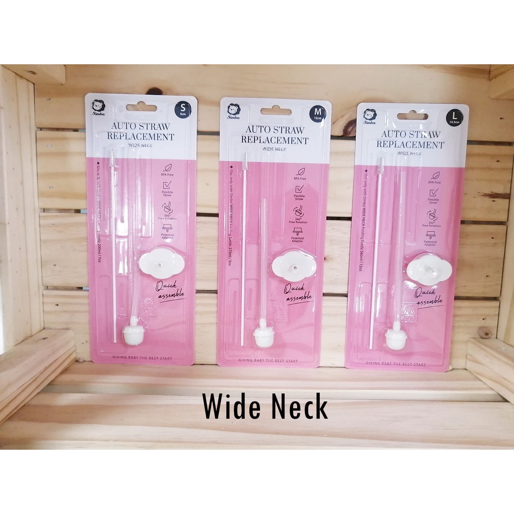 Simba Wide Neck Auto Straw Set Replacement Ready Stock | Shopee Malaysia