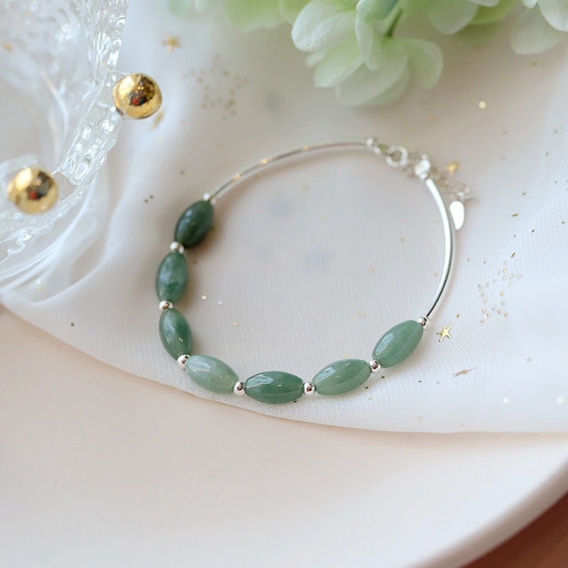 Jade sale silver bracelet