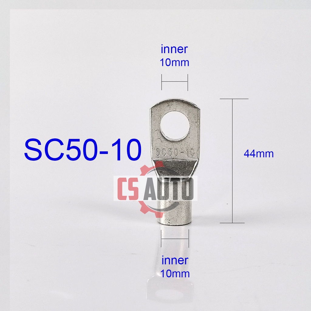 CS SC50-10 Battery Bolt Hole Tinned Copper Cable lug Battery Terminal ...
